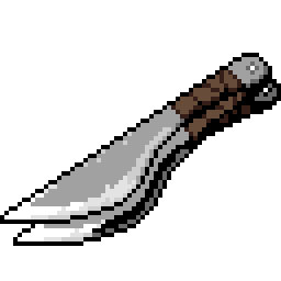 Silver throwing knife